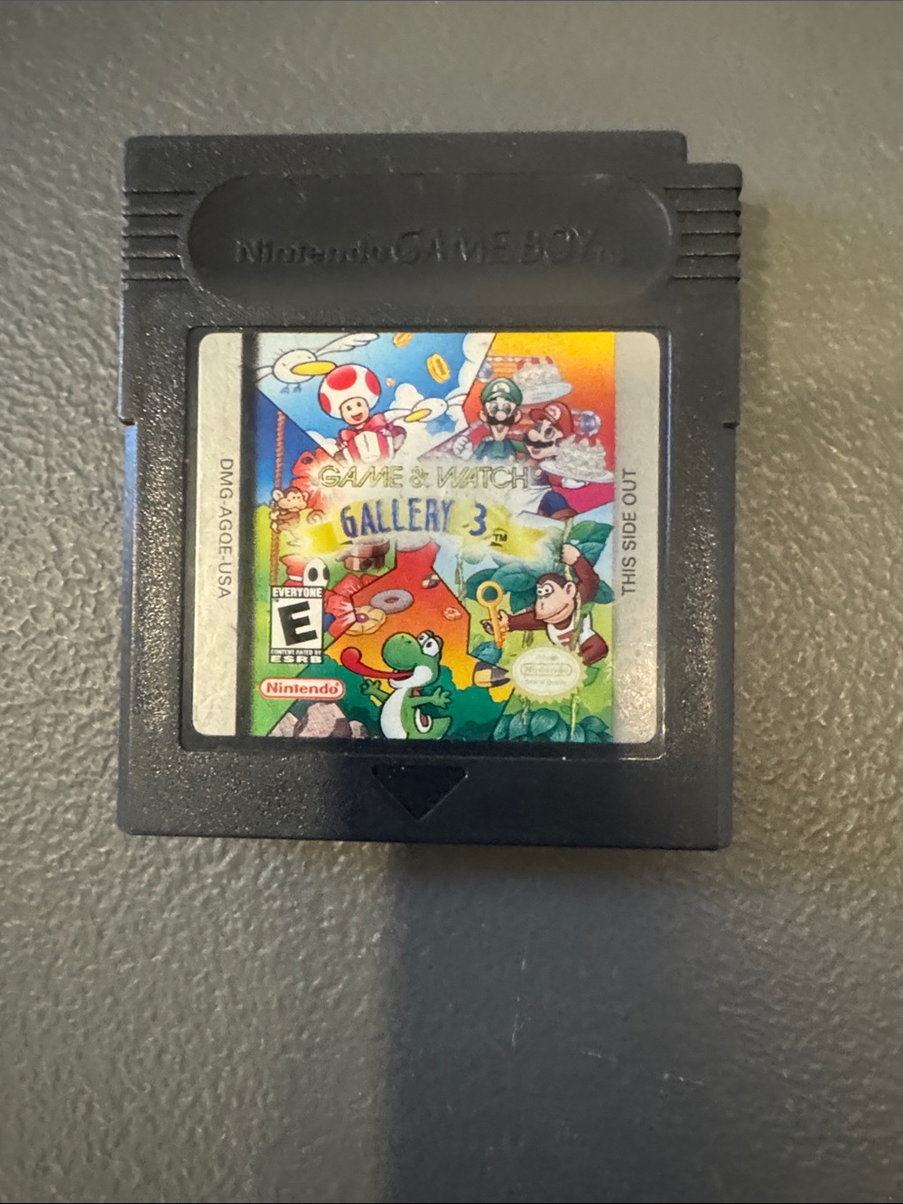 Nintendo GameBoy colour Game & Watch 3 Cartridge - Black with Multicolor Label
